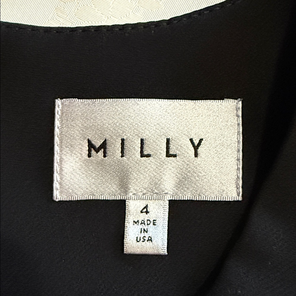 Milly Black with Gold Zipper Sheath Cady Dress
Size 4, Made in USA - Picture 11 of 13